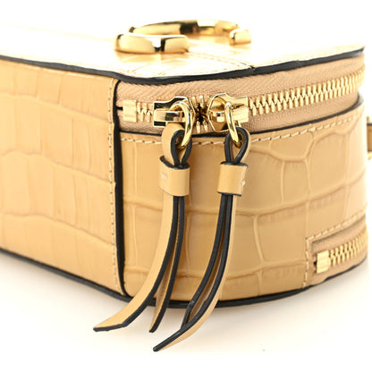 Chloe Calfskin Crocodile Embossed Mini C Vanity Bag Honey Gold 11 of 11