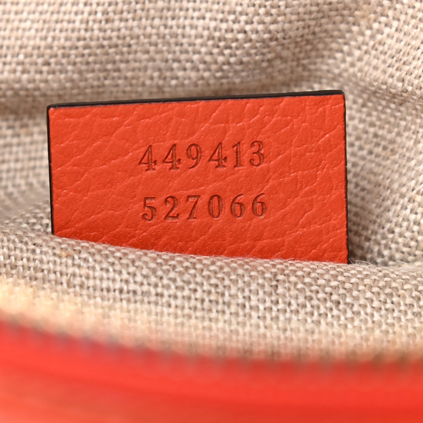 Monogram Dollar Calfskin Mini Bree Messenger Bag Beige Ebony Sun Orange