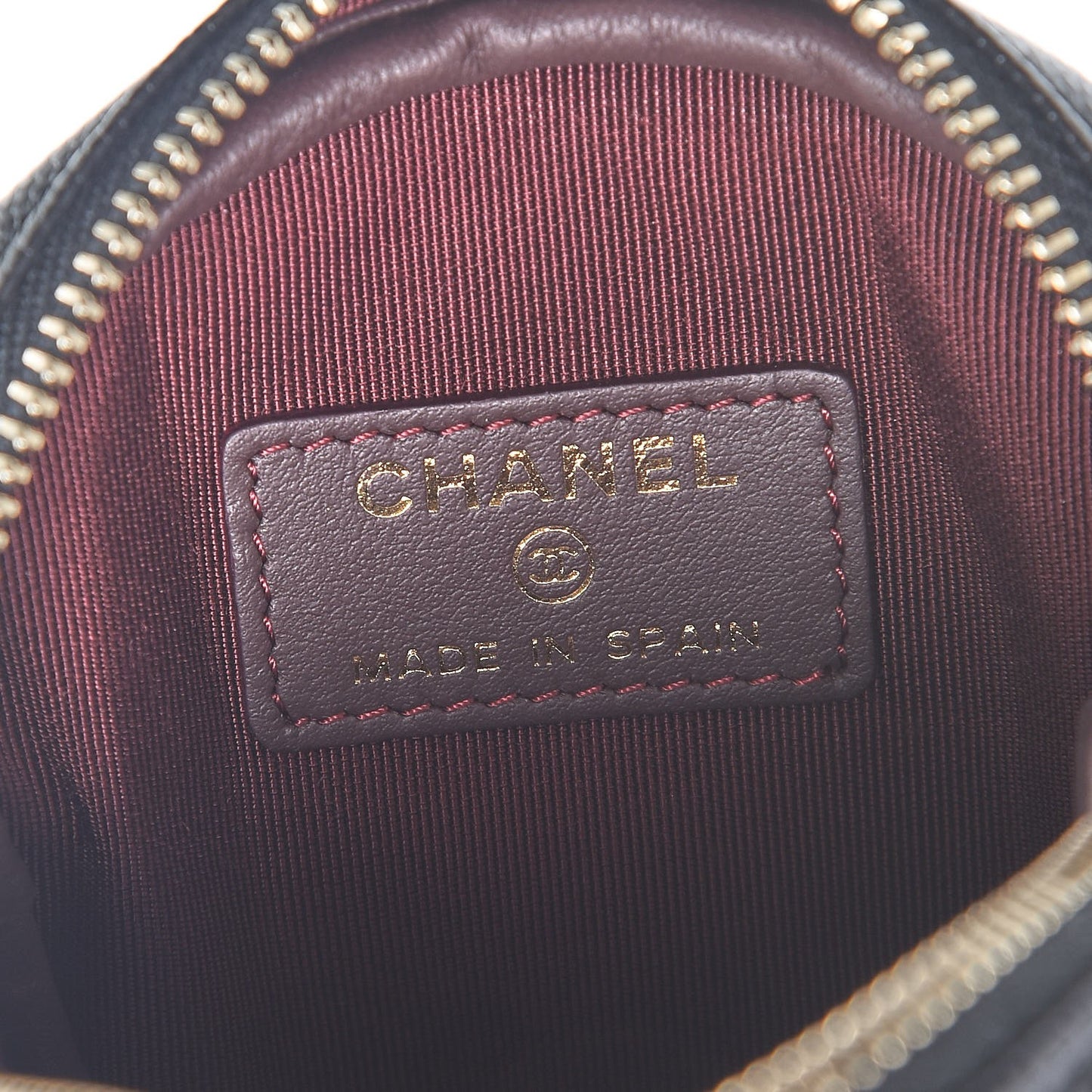 Caviar Quilted Zip Around Classic Coin Purse Black