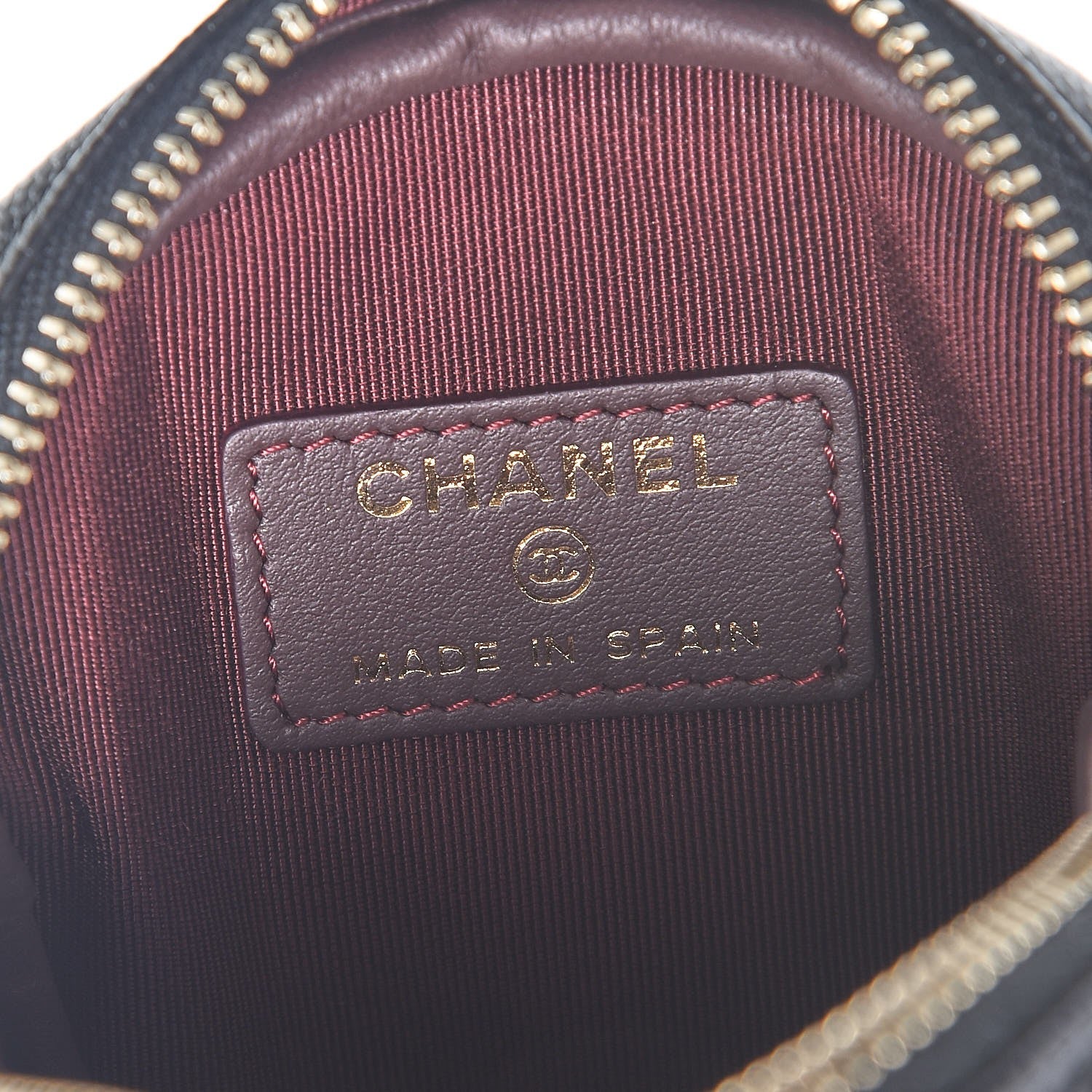 Chanel Caviar Quilted Zip Around Classic Coin Purse Black 6 of 8