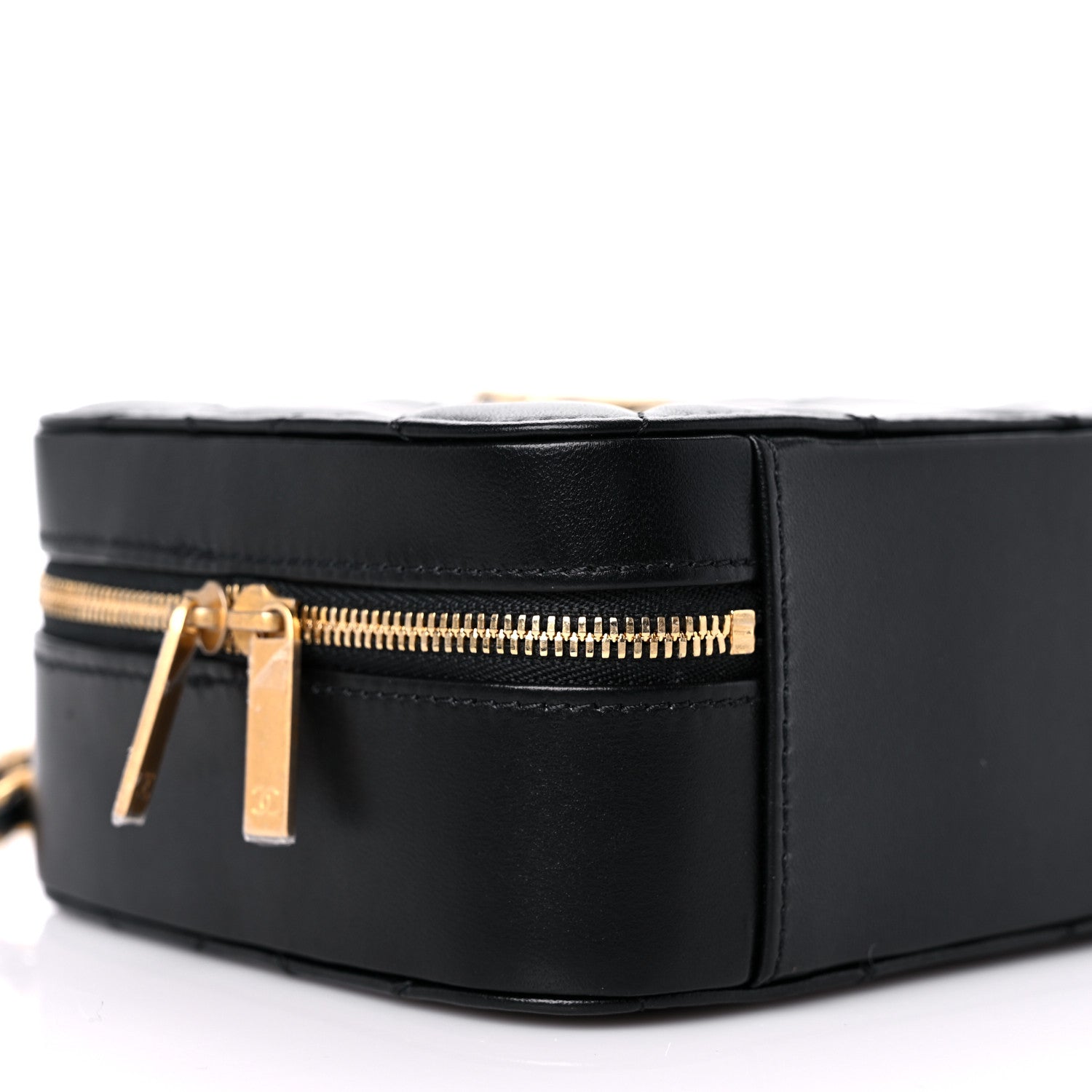 Chanel Lambskin Quilted Top Handle Small Vanity Case Black 7 of 9