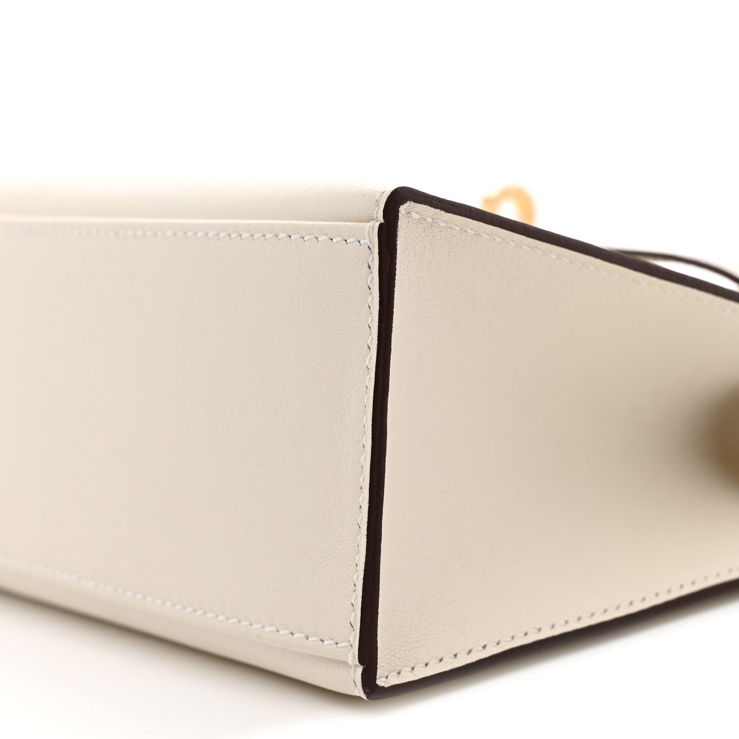 Swift Horseshoe Kelly Pochette Clutch Nata Gold