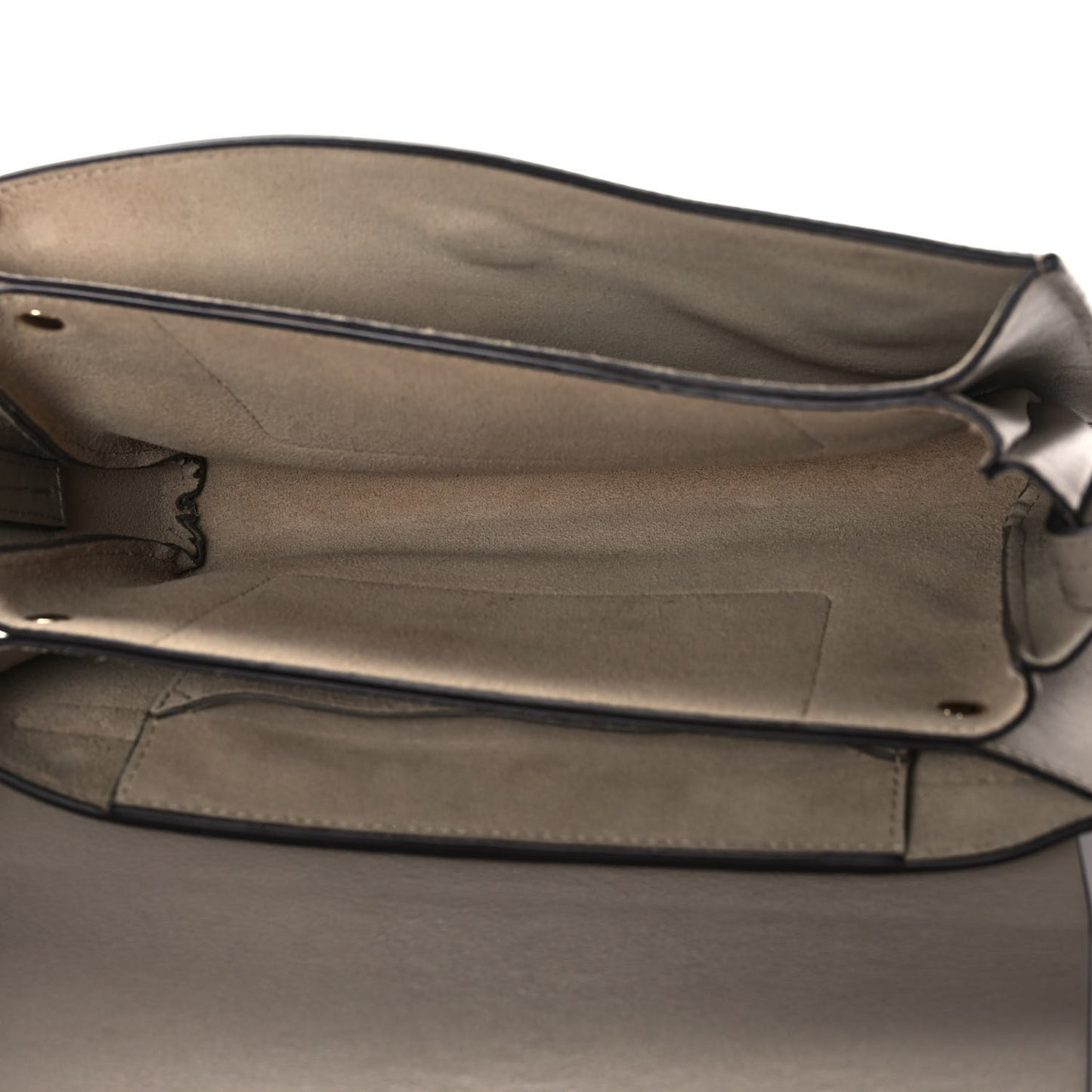 Suede Calfskin Small Faye Shoulder Bag Motty Grey
