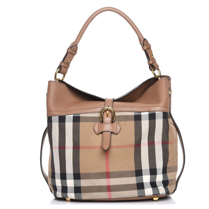 Burberry Grainy Calfskin House Check Medium Sycamore Dark Sand 1 of 10