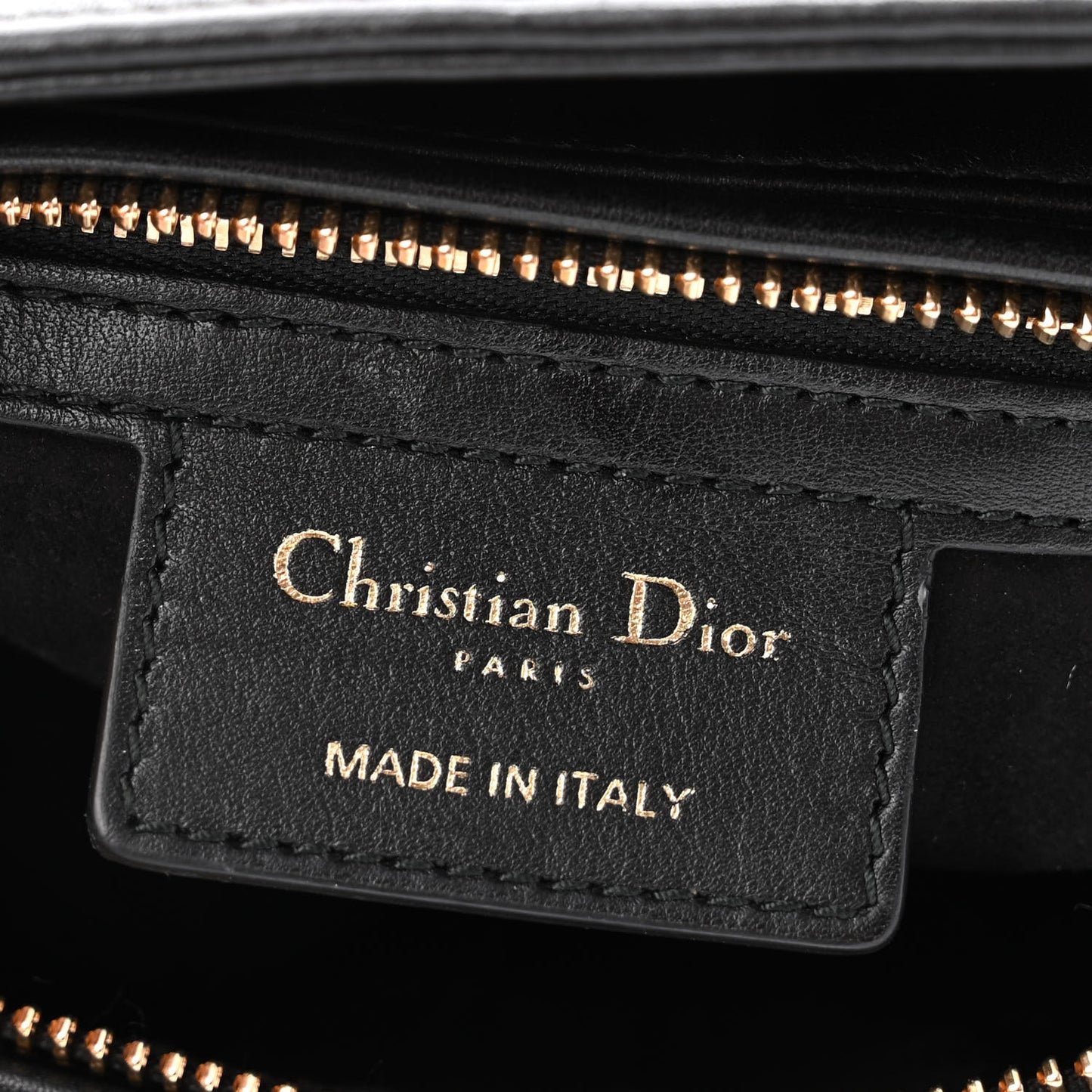 Smooth Calfskin Embroidered Heart Medium Lady Dior Black