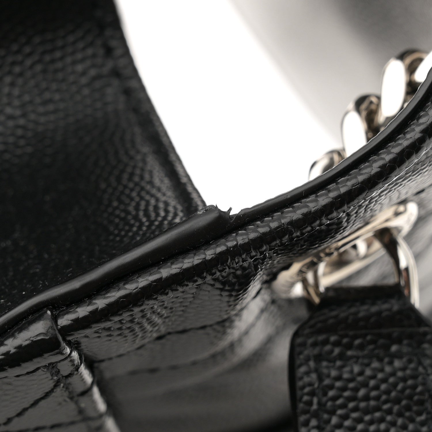 Saint Laurent Grain De Poudre Textured Mixed Matelasse Triquilt Medium Monogram Satchel Black 11 of 12
