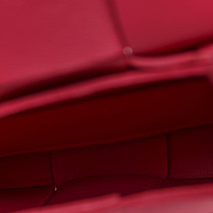Bottega Veneta Lambskin Maxi Intrecciato Extra Mini Cassette Crossbody Bag Cranberry 5 of 9