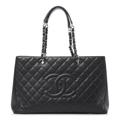 Chanel Caviar Quilted XL Grand Shopping Tote GST Dark Grey 1 of 15
