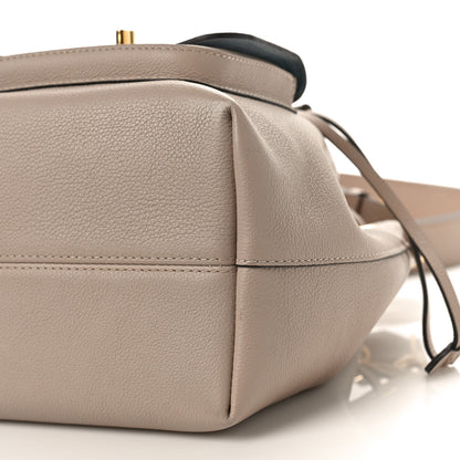 Louis Vuitton Calfskin Lockme Bucket MM Greige 8 of 9