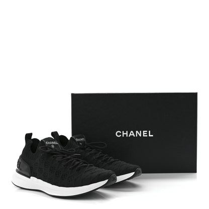 Chanel Fabric Logo Sneakers 39 Black 10 of 10