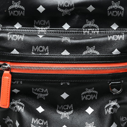 MCM Visetos Reflective Nylon Medium Resnick Backpack Black 7 of 12