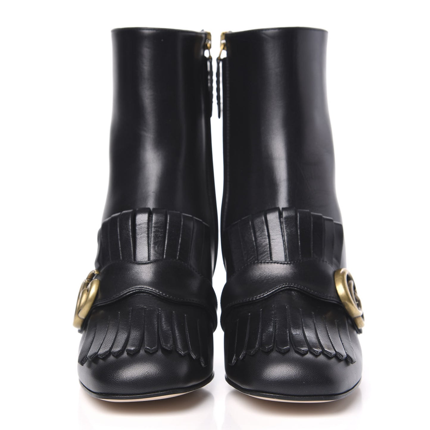 Malaga Kid GG Marmont Fringe 75mm Ankle Boots 36.5 Black