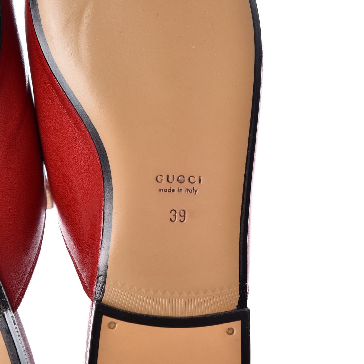 Gucci Malaga Kid Womens Princetown Slippers 39 Hibiscus Red 7 of 9