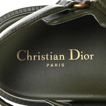 Christian Dior Lambskin Dioract 10mm Sandals 37 Kaki 8 of 9