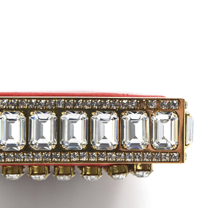 Valentino Garavani Crystal Embellished Clutch Bag Red 10 of 10