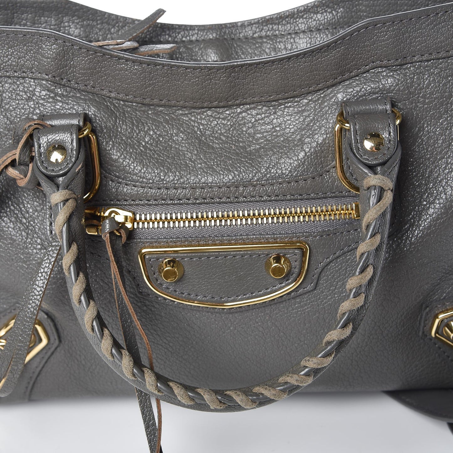 Chevre Gold Metallic Edge Hardware S City Gris Acier