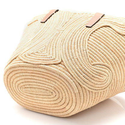 Celine Braided Raffia Calfskin Triomphe Small Panier Tan 10 of 12