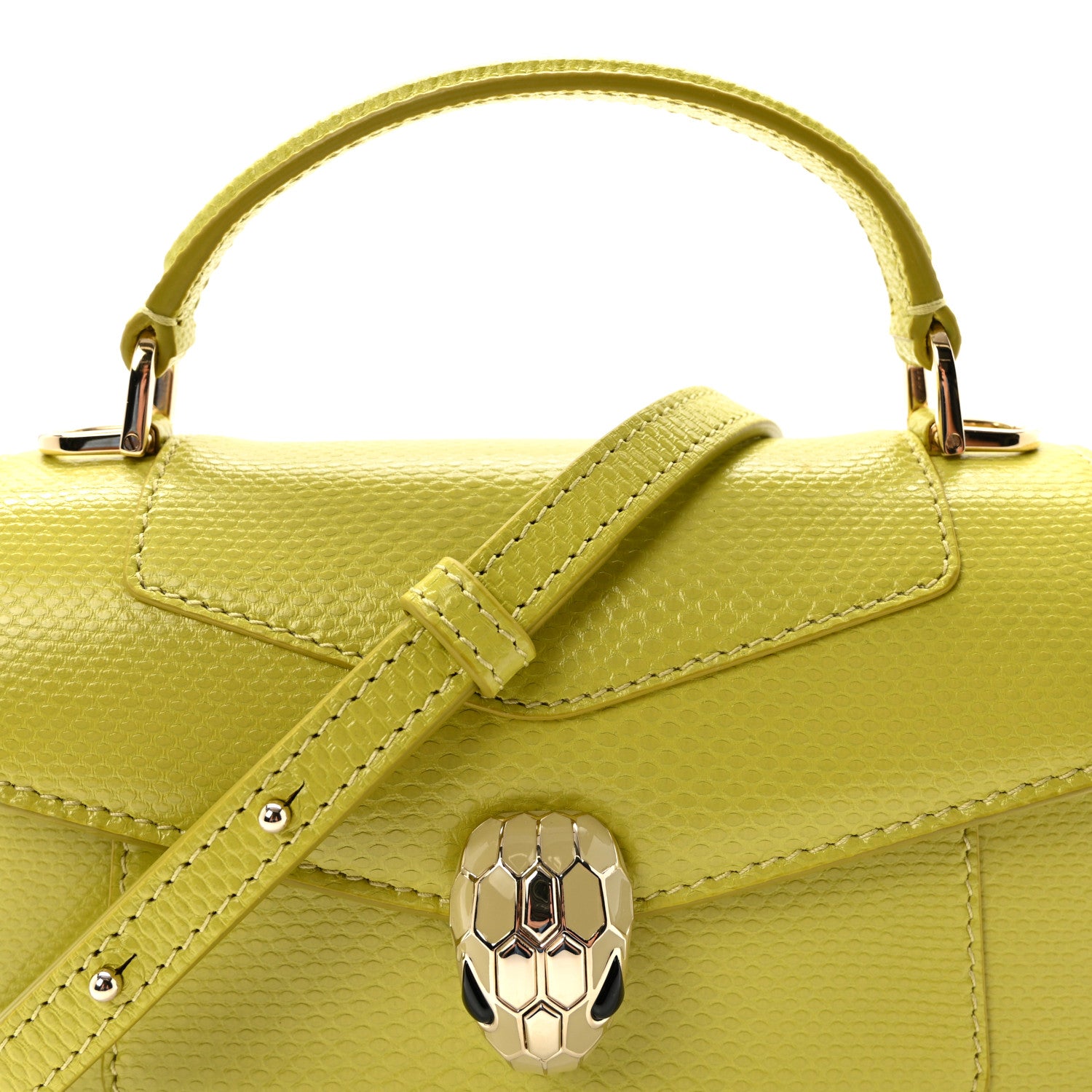 Bulgari Shiny Karung Serpenti Forever Small Top Handle Linden Peridot 7 of 9