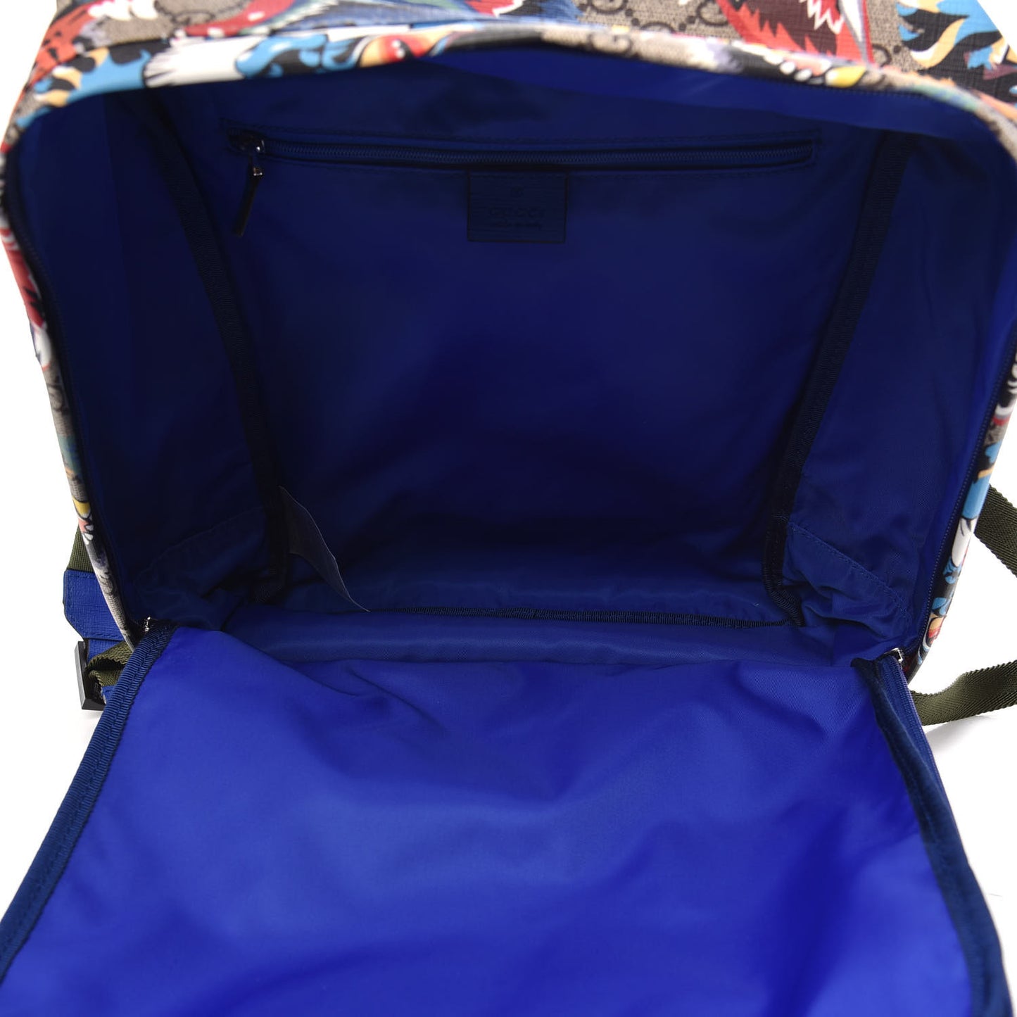 Soft GG Supreme Monogram Animal Faces Childrens Tote Backpack Beige Ebony Multicolor Electric Blue Military Fresia