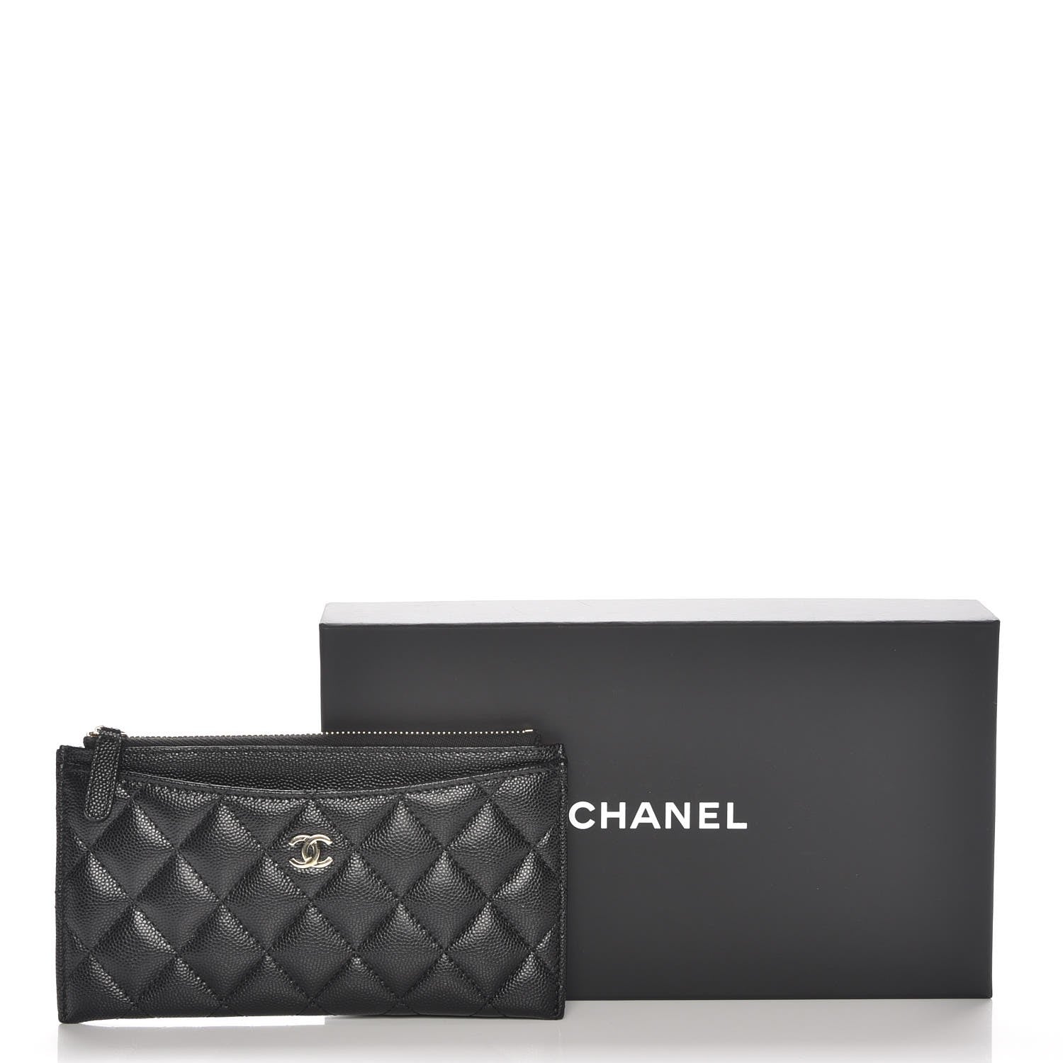 Chanel Caviar Quilted Classic Zip Pouch Black 8 of 8