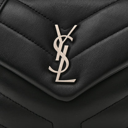 Saint Laurent Calfskin Y Quilted Monogram Toy Loulou Crossbody Bag Black 9 of 11