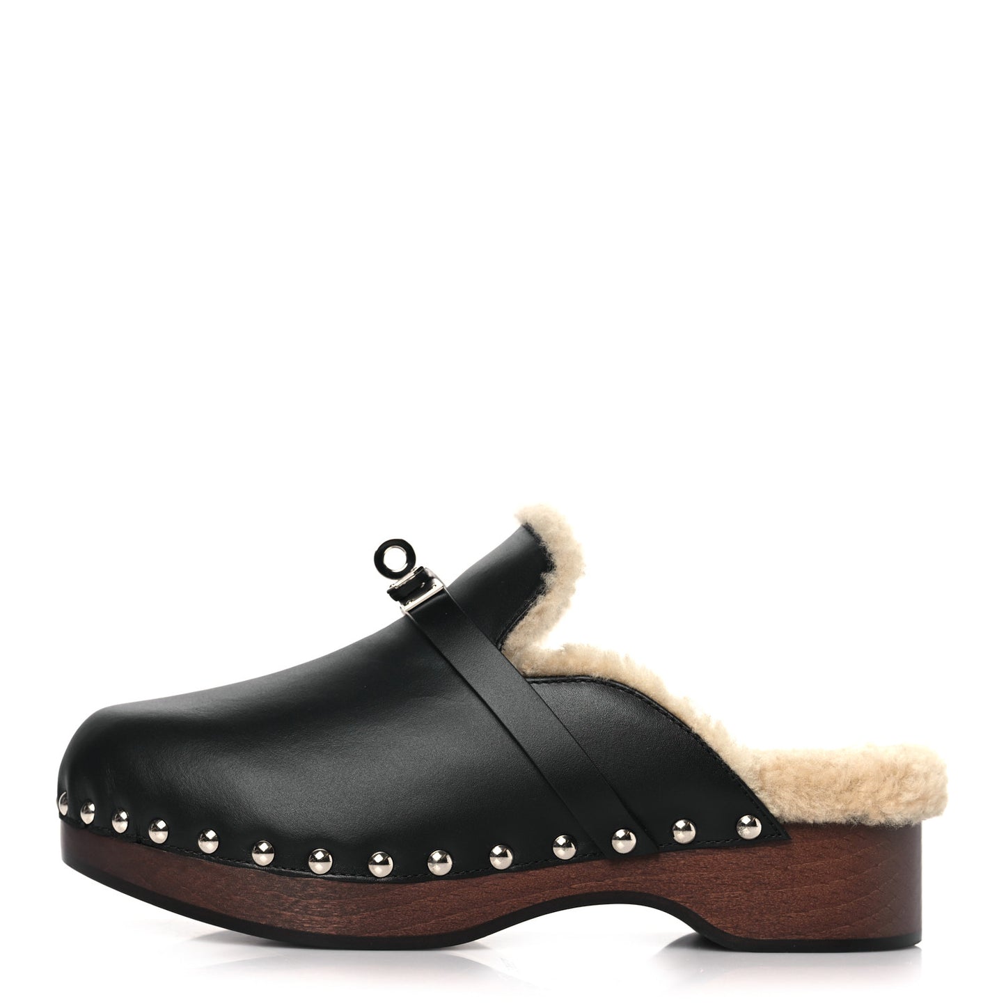 Calfskin Woolskin Carlotta Mules 35 Black