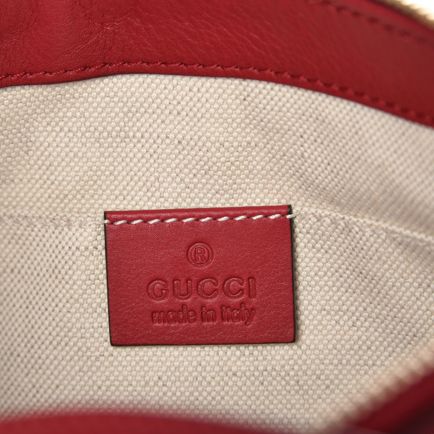 Gucci Calfskin Craft Pochette Red 7 of 7