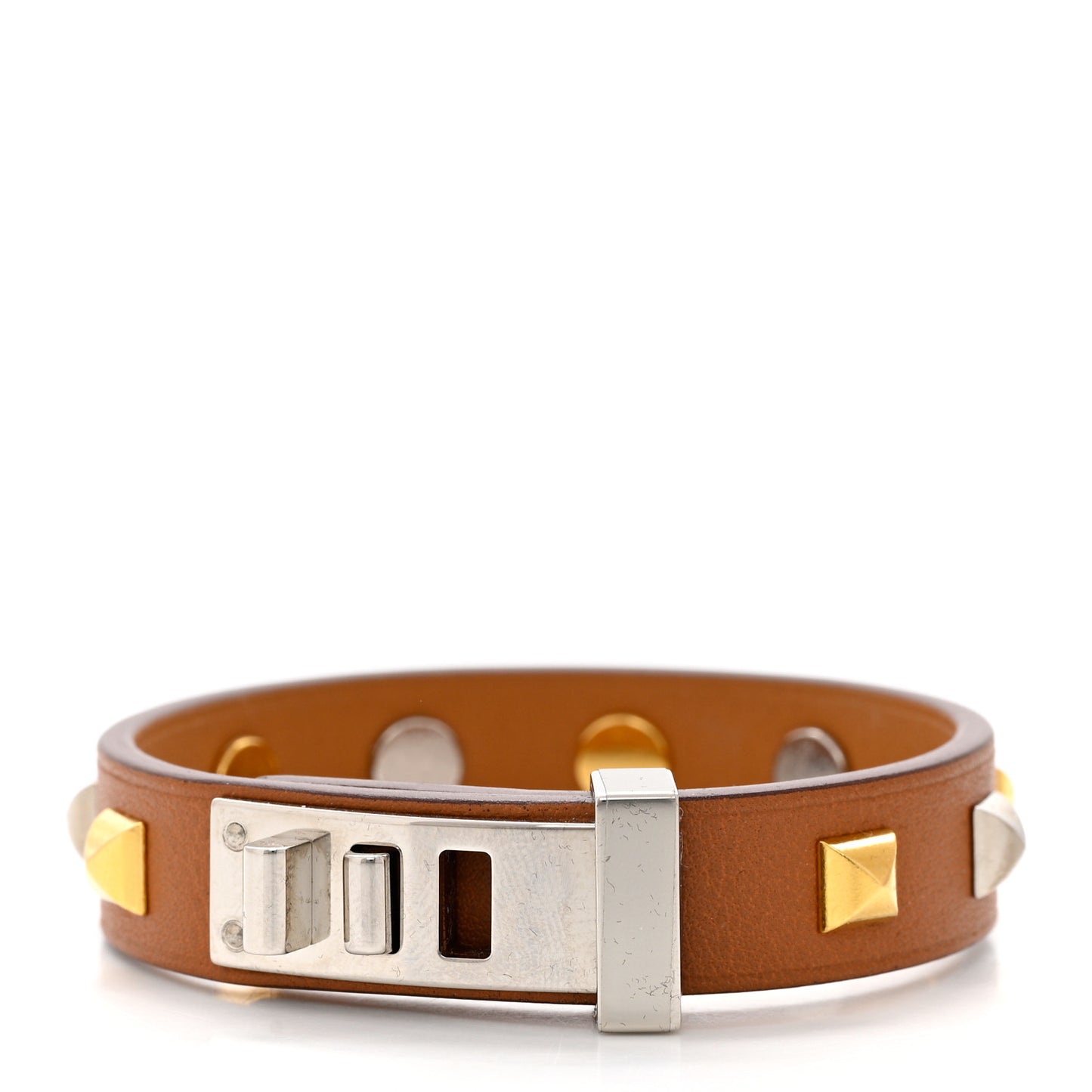 Swift Mini Dog Square Studded Bracelet T2 Gold