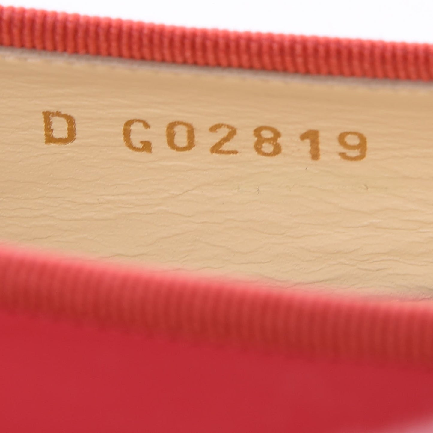 Patent Calfskin CC Cap Toe Ballerina Flats 39.5 Coral
