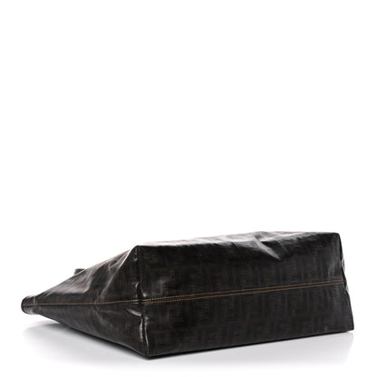 Fendi Zucca Spalmati Matrioska Roll Tote Tobacco Black 4 of 20