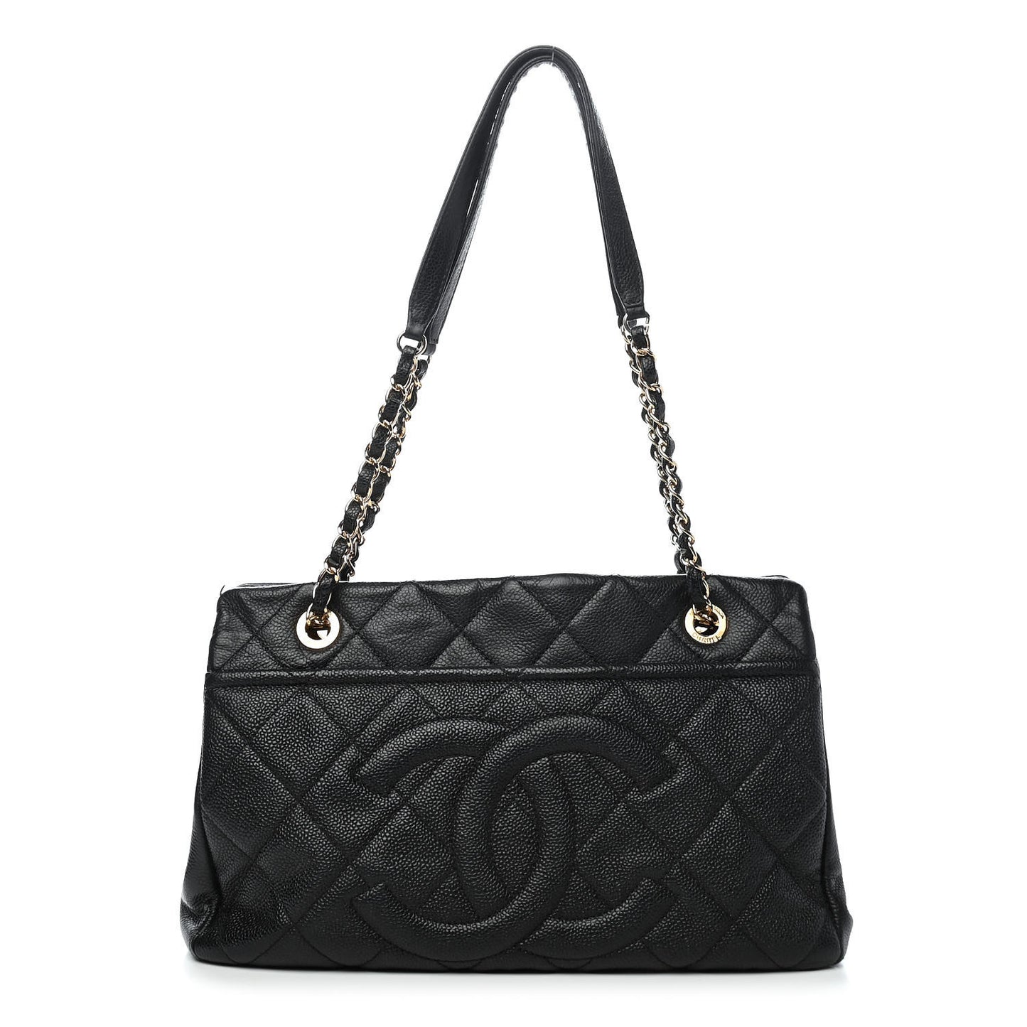 Caviar Quilted Timeless CC Soft Tote Black