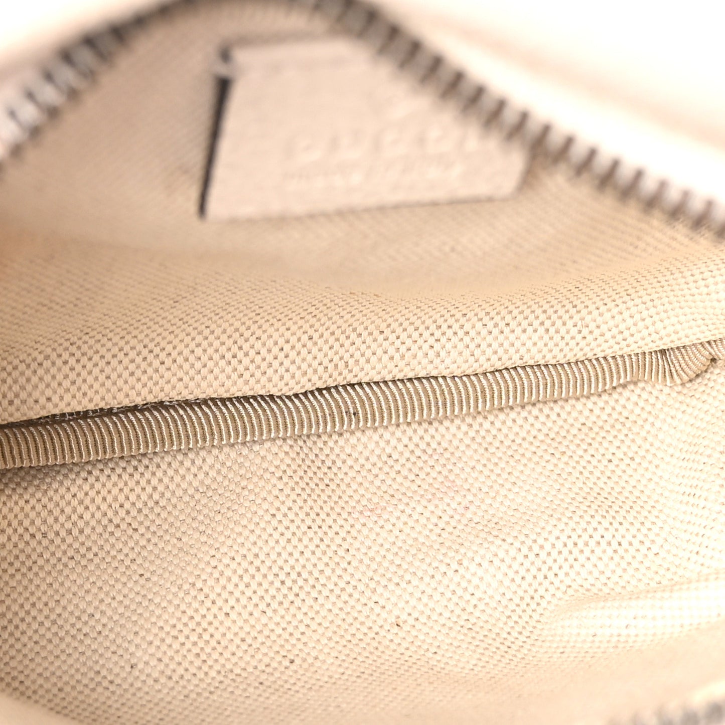 Grained Calfskin Small Logo Belt Bag White