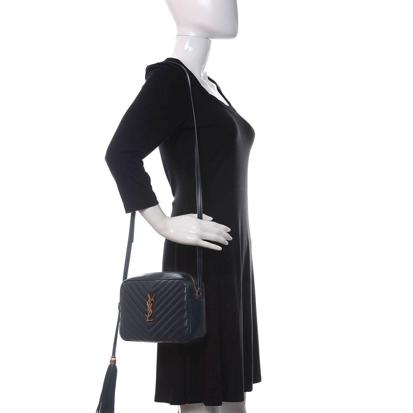 Calfskin Matelasse Monogram Lou Camera Bag Navy