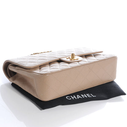 Chanel Caviar Quilted Medium Double Flap Beige 4 of 8