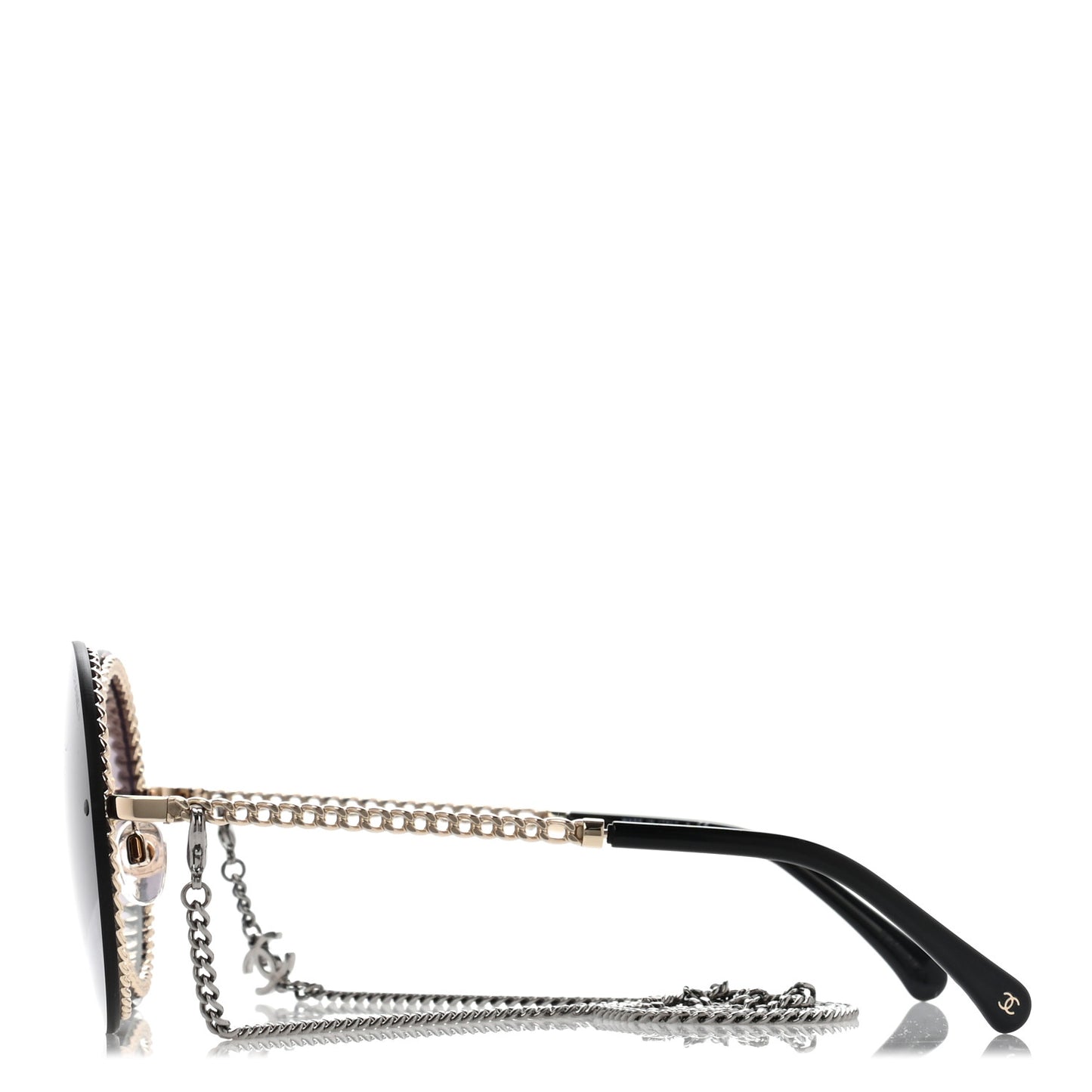 Round Chain Sunglasses 4245 Gold