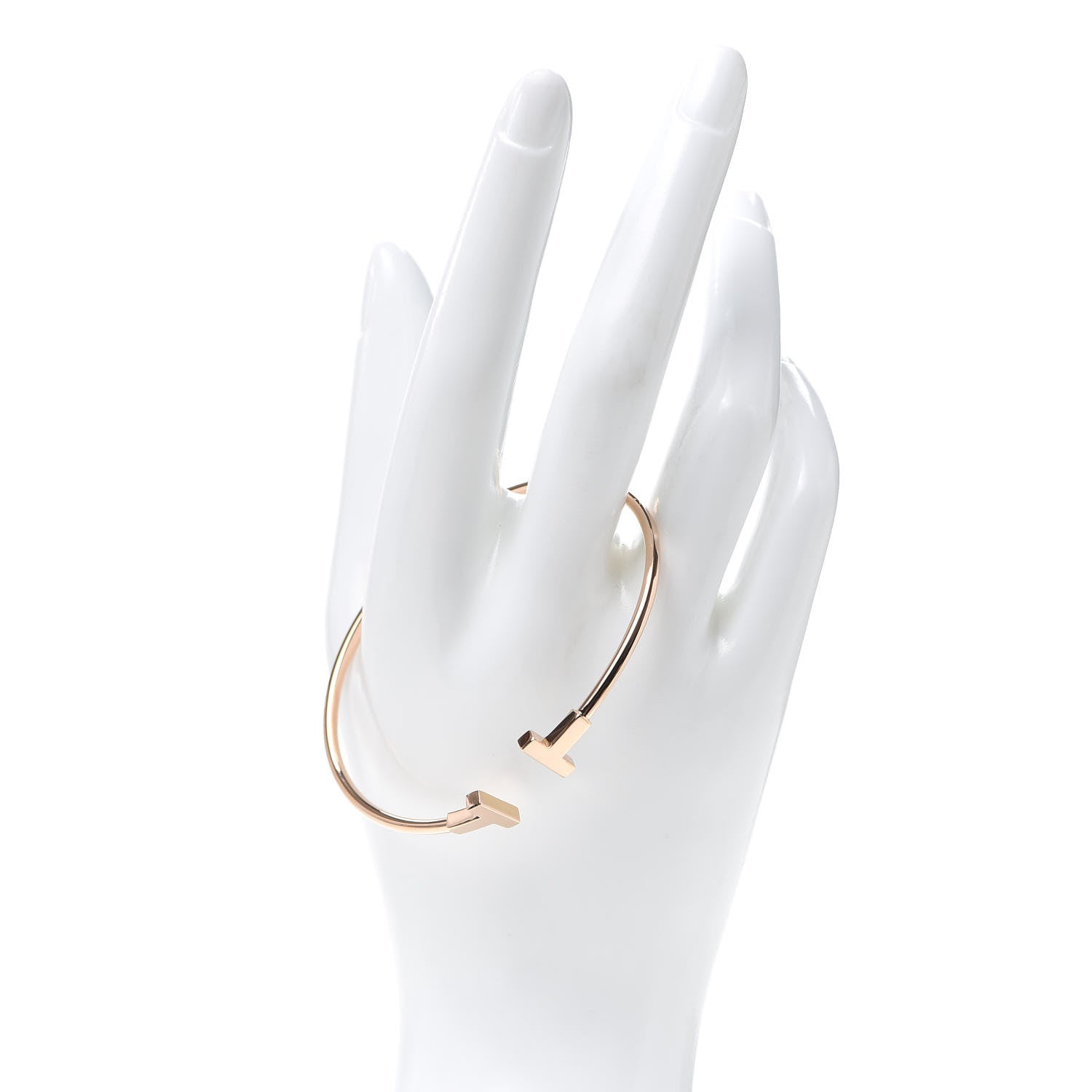 Tiffany 18K Rose Gold T Wire Bracelet 2 of 5