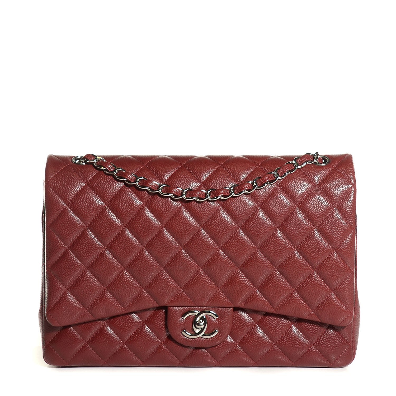 Chanel Caviar Quilted Maxi Double Flap Red 1 of 8