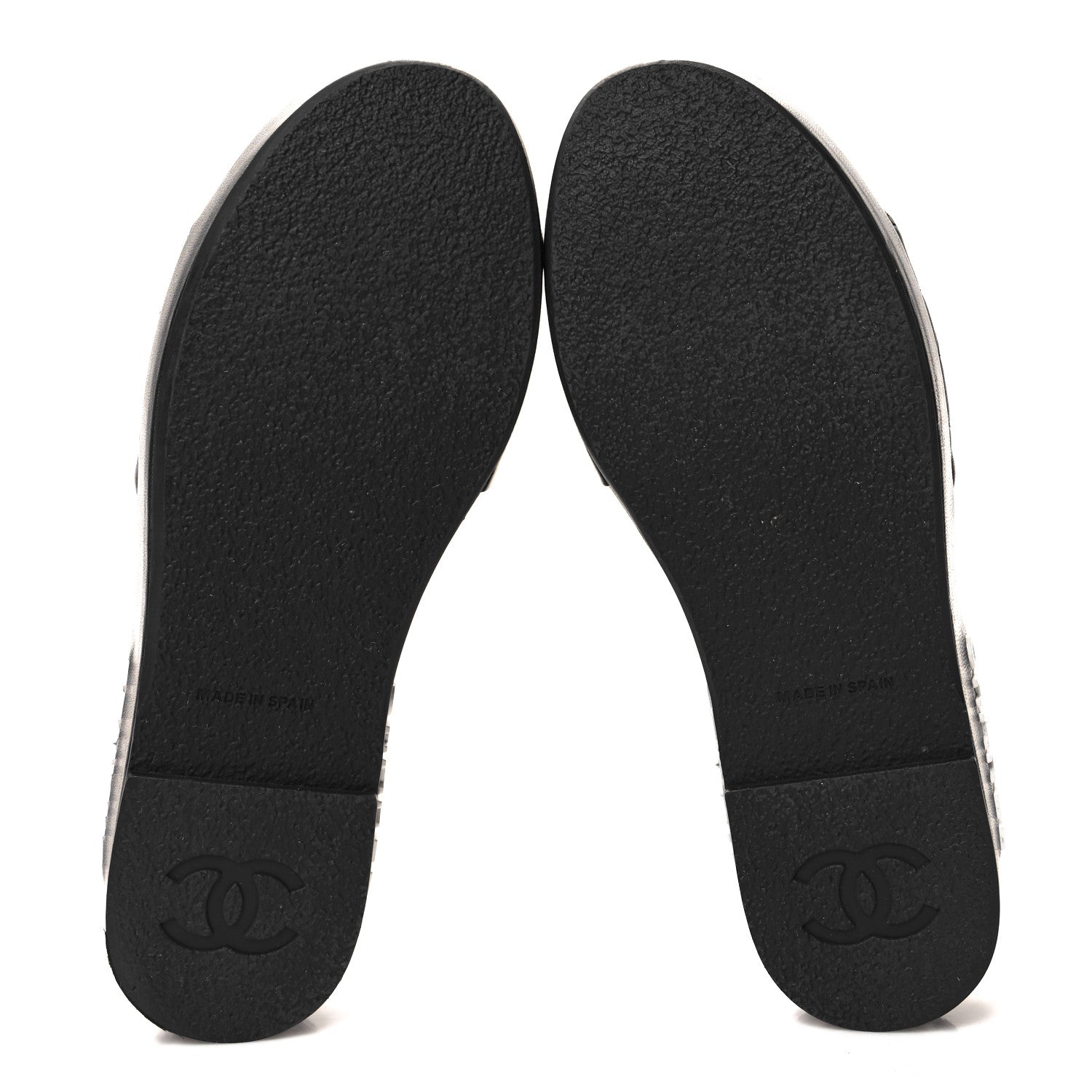 Chanel Lambskin Quilted CC Espadrille Slip On Sandals 36 Black 5 of 9