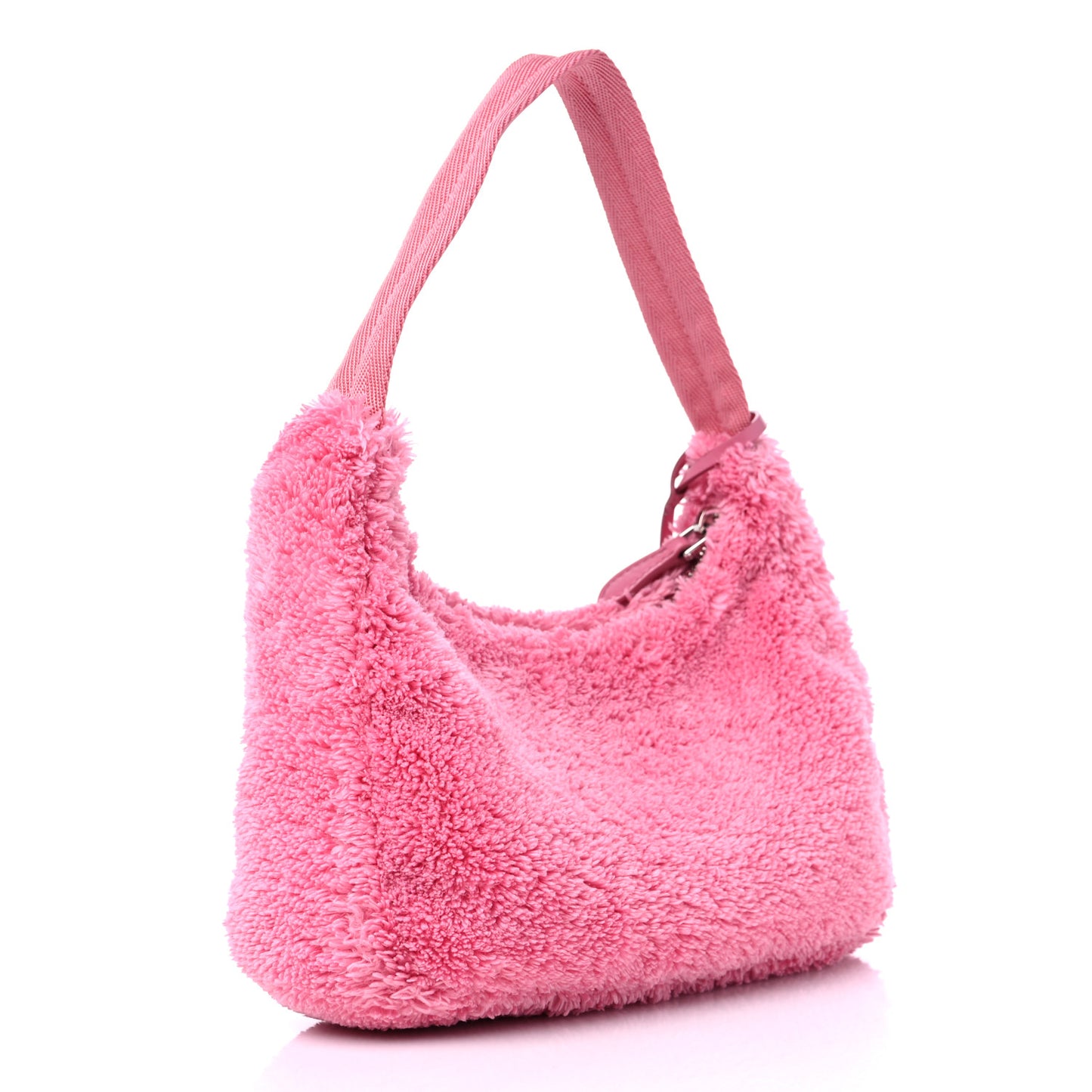 Terry Cloth Mini Re-Edition 2000 Bag Petalo Black
