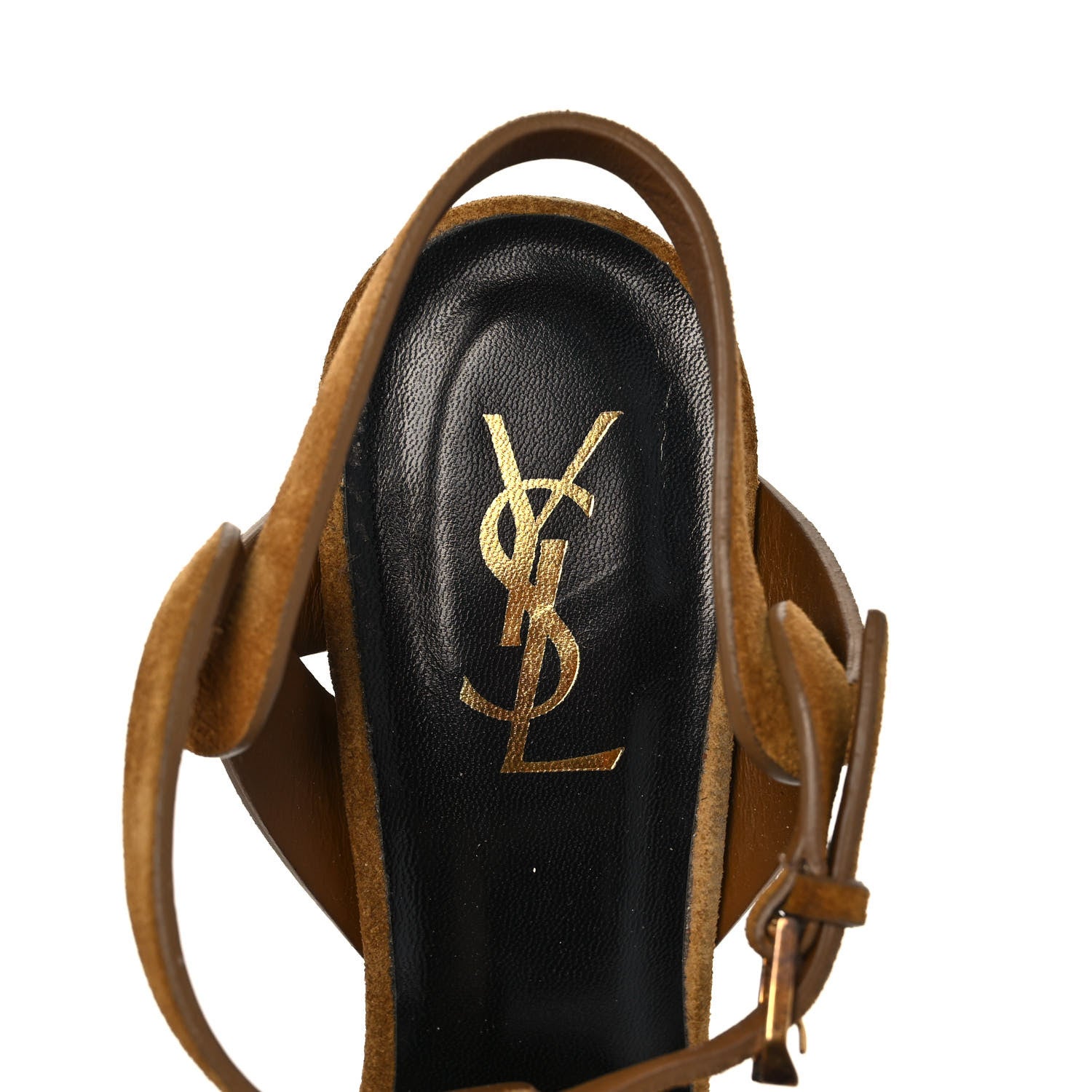 Saint Laurent Suede Tribute 105 Platform Sandals 40 Tan 7 of 9