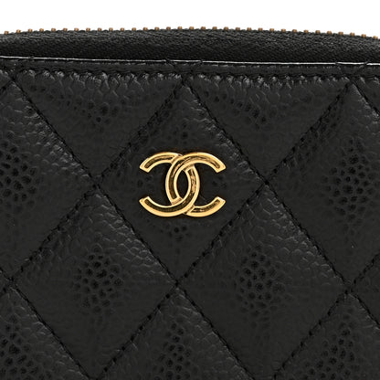 Chanel Caviar Quilted Zip Coin Purse Black 9 of 9