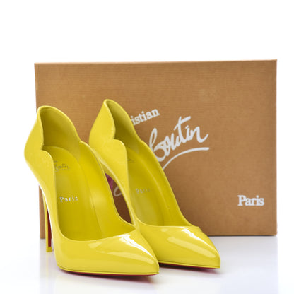 Christian Louboutin Patent Hot Chick 100 Pumps 39 Citrus 8 of 8