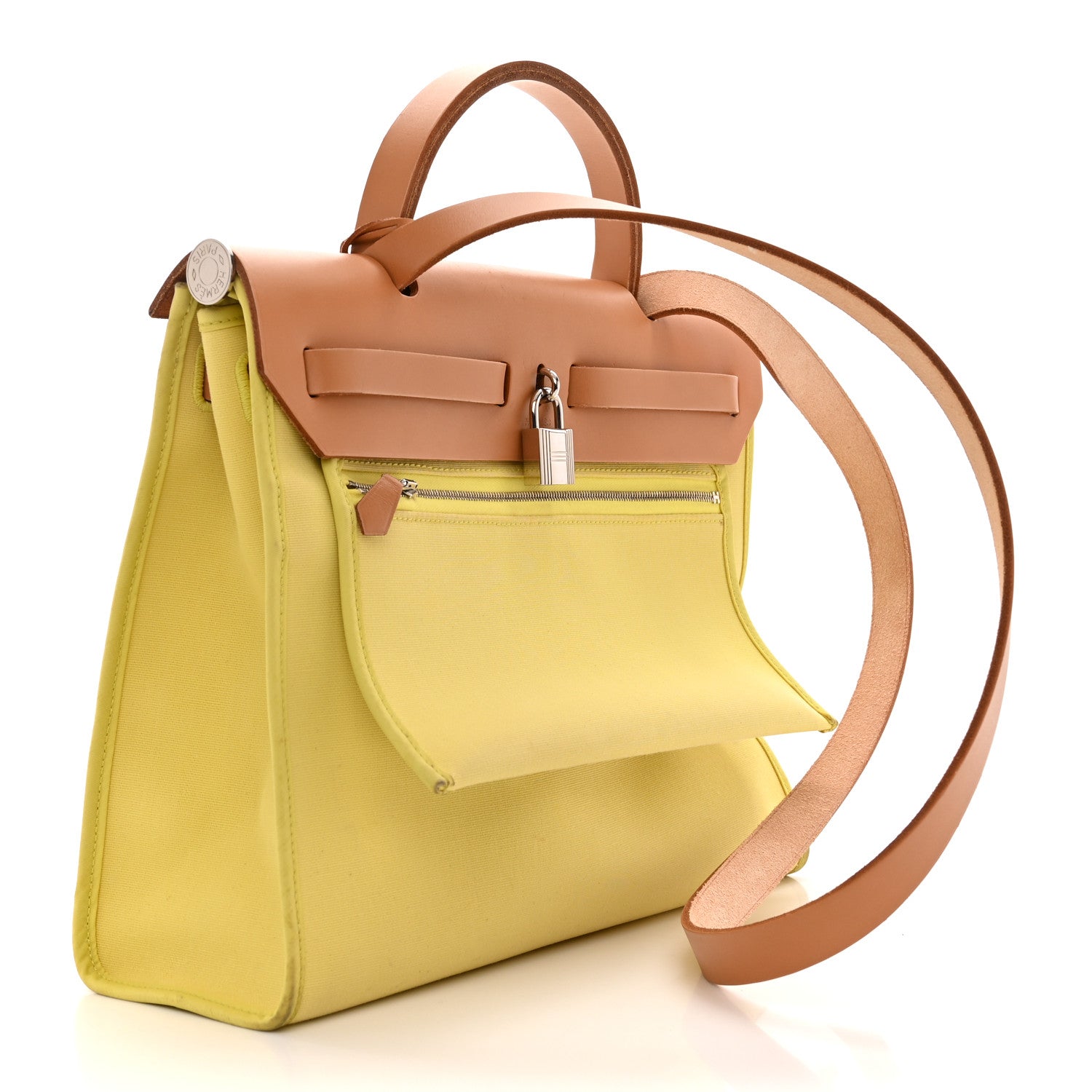 Hermes Toile Vache Hunter Herbag Zip 31 PM Soufre 4 of 12