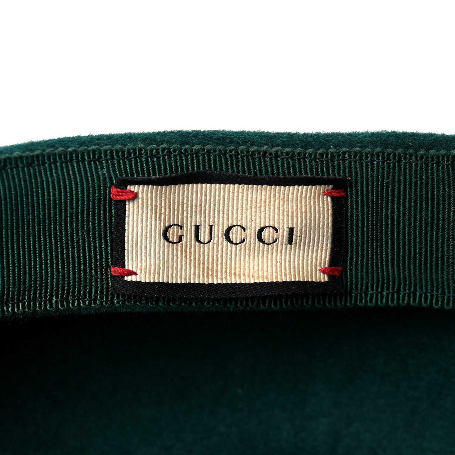Gucci Velvet Beret Hat Green 6 of 7