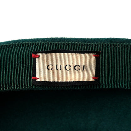 Gucci Velvet Beret Hat Green 6 of 7