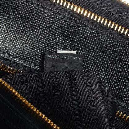 Prada Saffiano Lux Large Double Zip Tote Nero Black 7 of 10