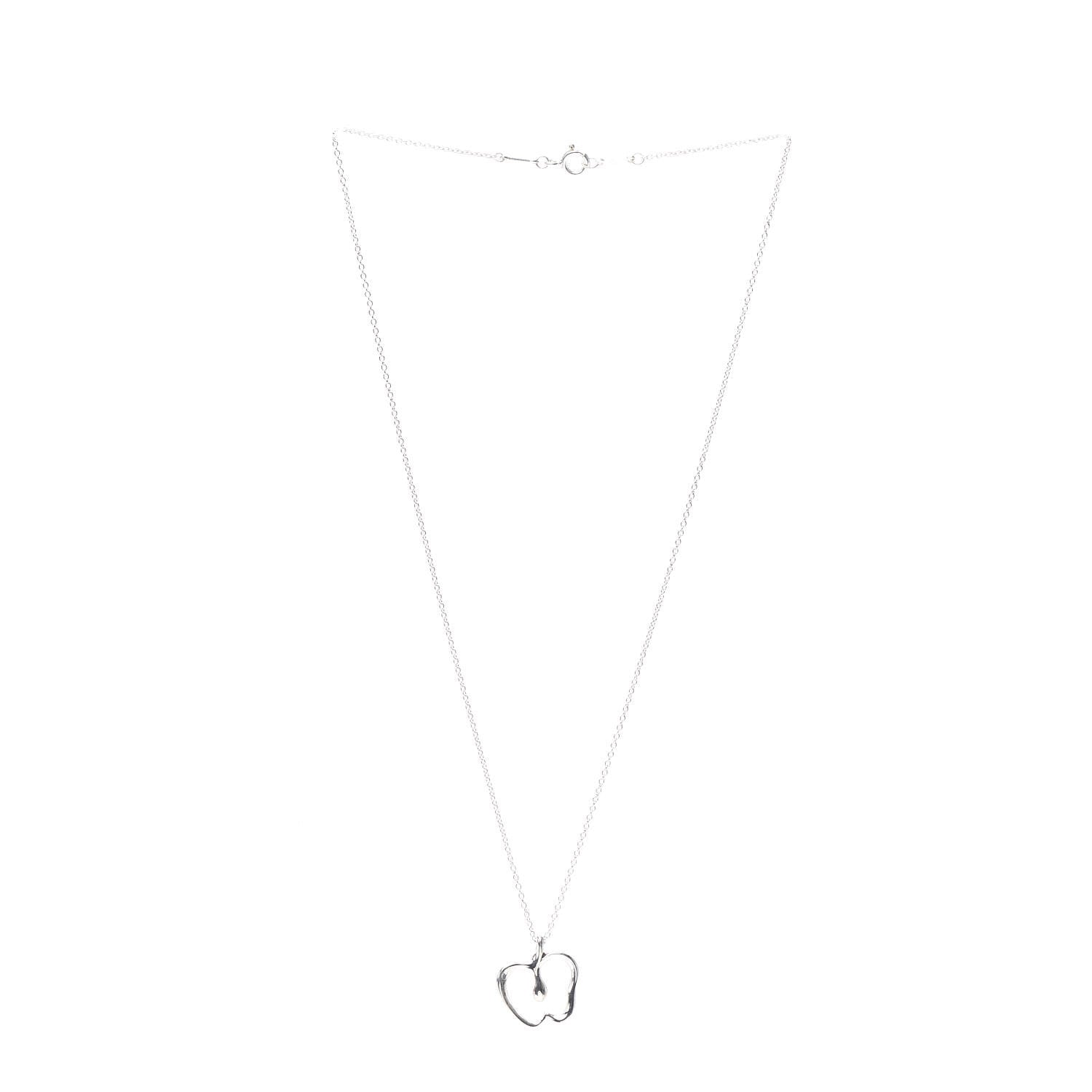 Tiffany Sterling Silver Elsa Peretti Apple Pendant Necklace 3 of 7