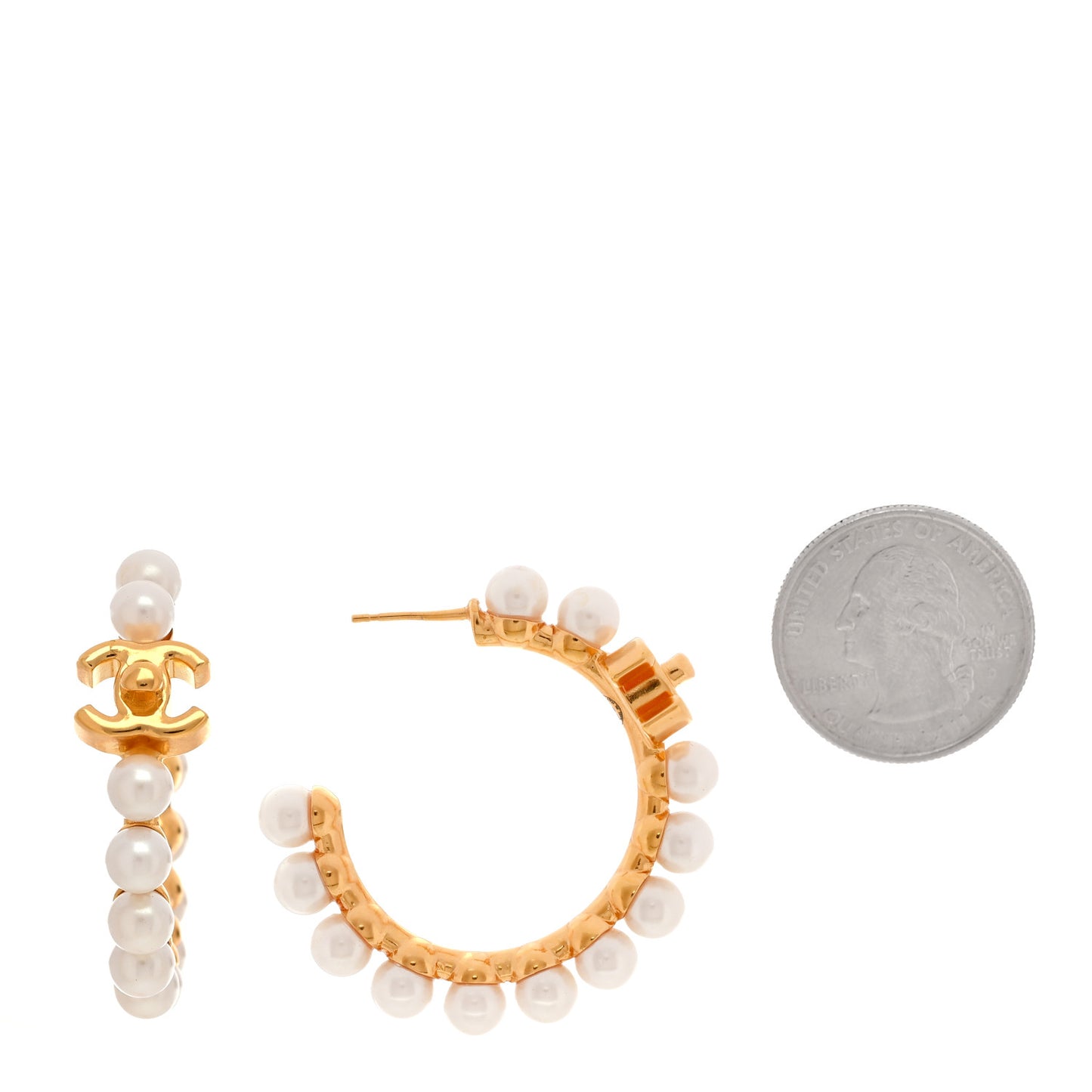 Pearl CC More Is More Small Hoop Earrings Gold