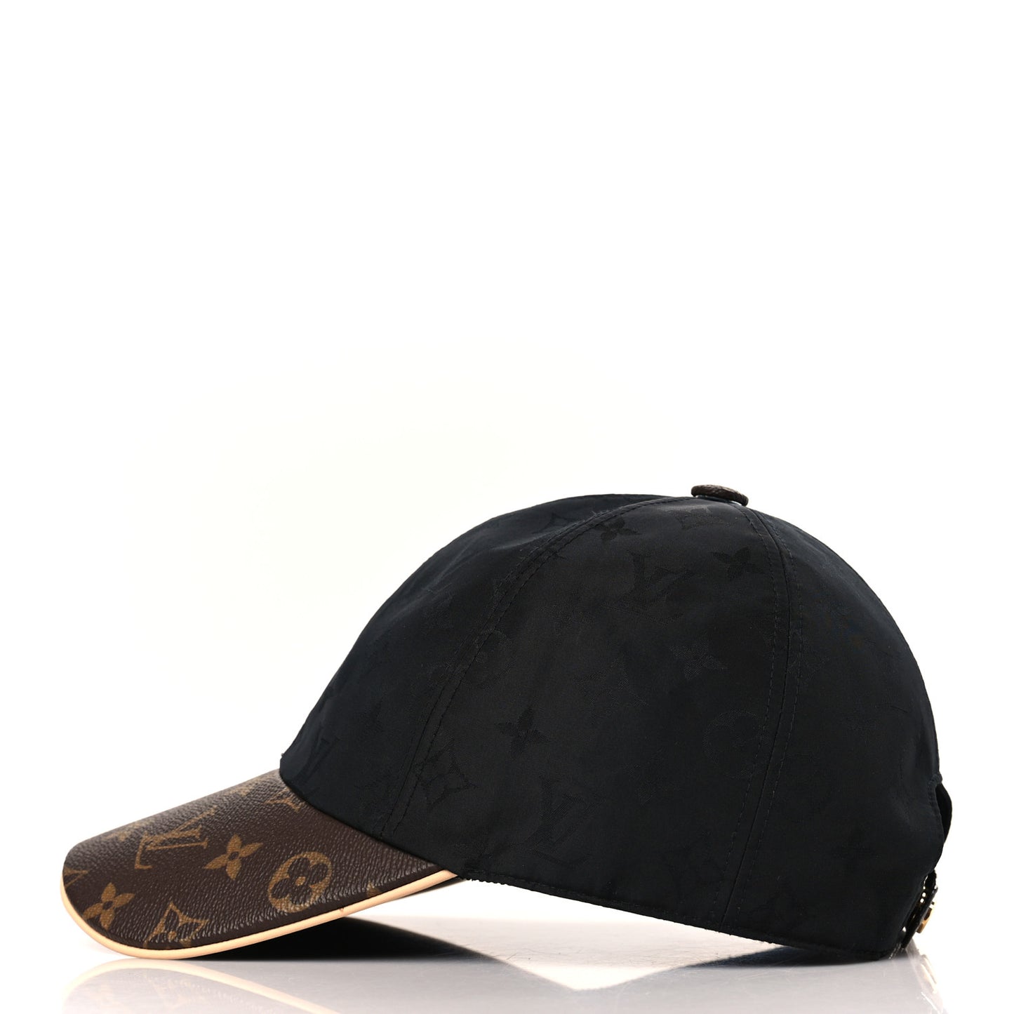 Polyester Silk Monogram LV Get Ready Cap M Black