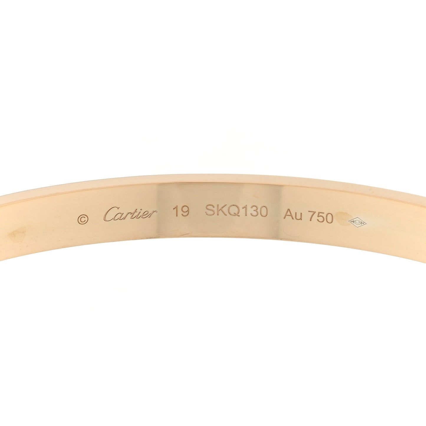18K Yellow Gold LOVE Bracelet 19